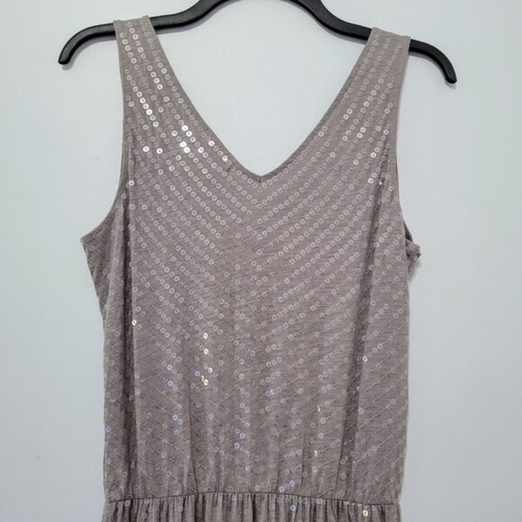 Garnet Hill Festive Allover Sequin Sleeveless‎ Maxi Dress Size S Wedding Formal - Picture 10 of 11